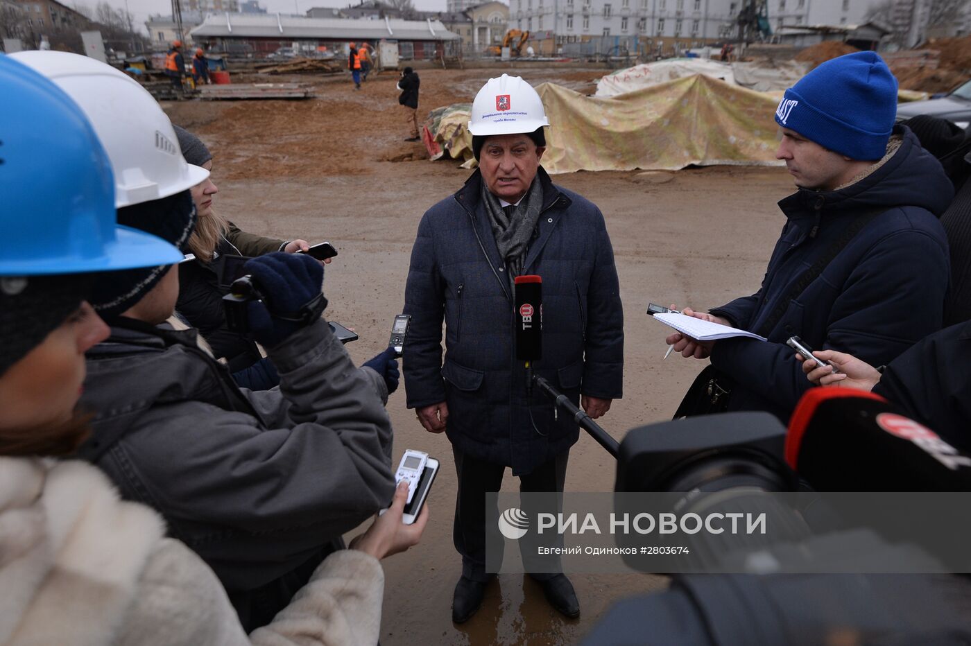 Строительство станции метро "Хорошевская" Третьего пересадочного контура