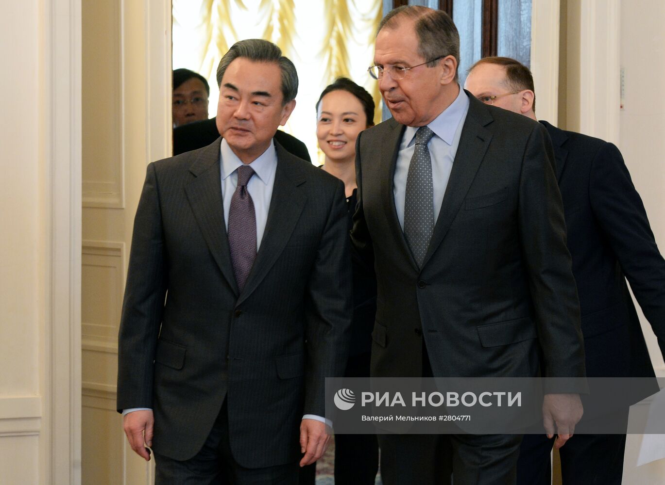 Встреча глав МИД РФ и КНР С.Лаврова и Ван И