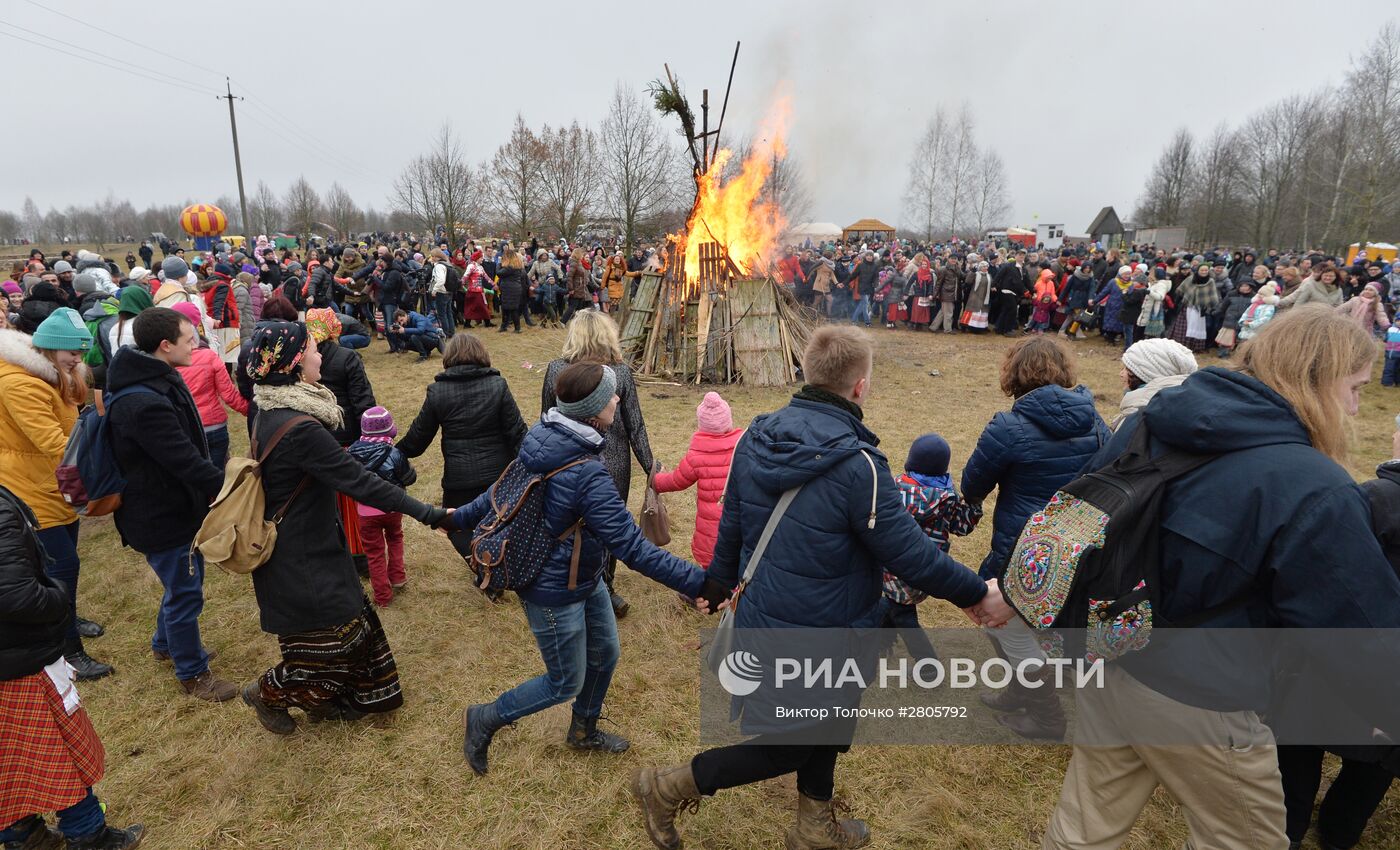 Празднование Масленицы в Белоруссии