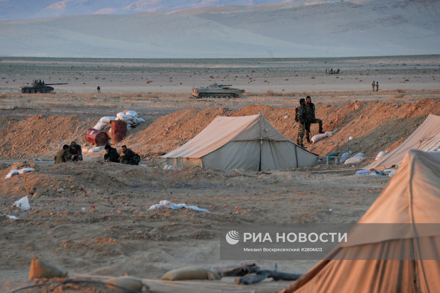 Боевые действия сирийской армии в окрестностях Пальмиры