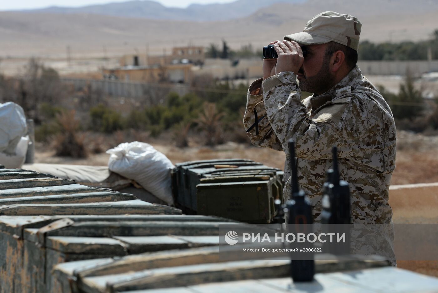 Боевые действия сирийской армии в окрестностях Пальмиры