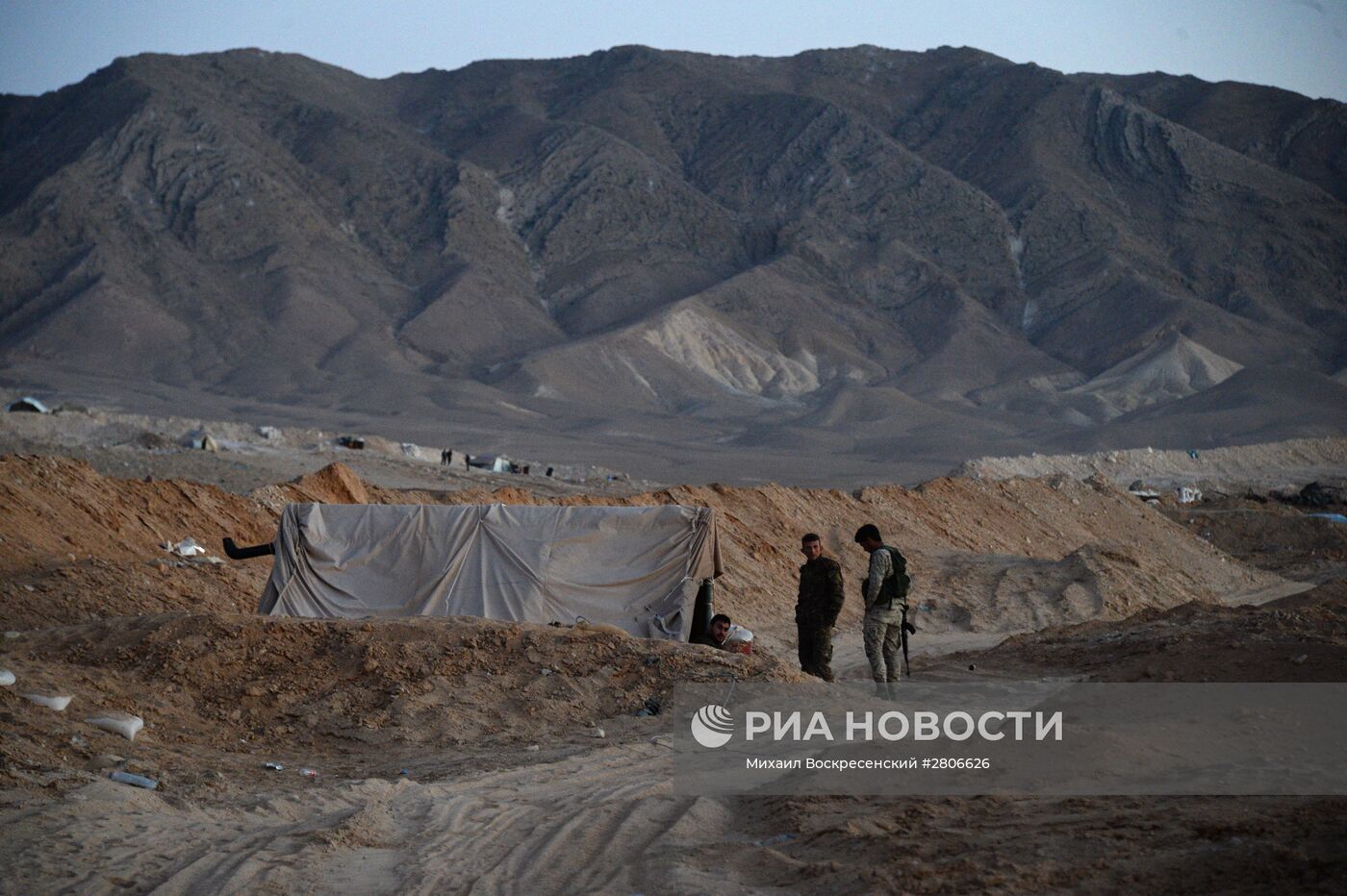 Боевые действия сирийской армии в окрестностях Пальмиры