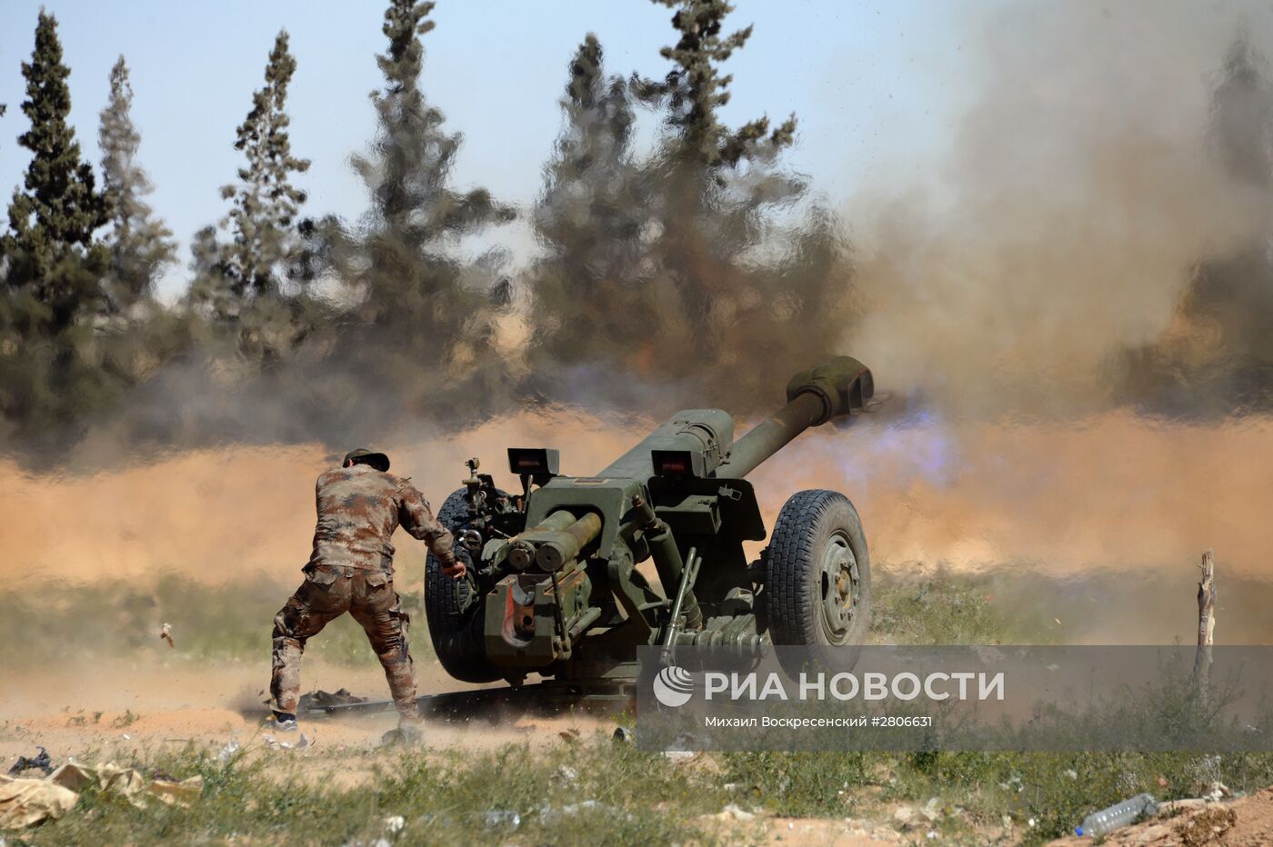 Боевые действия сирийской армии в окрестностях Пальмиры