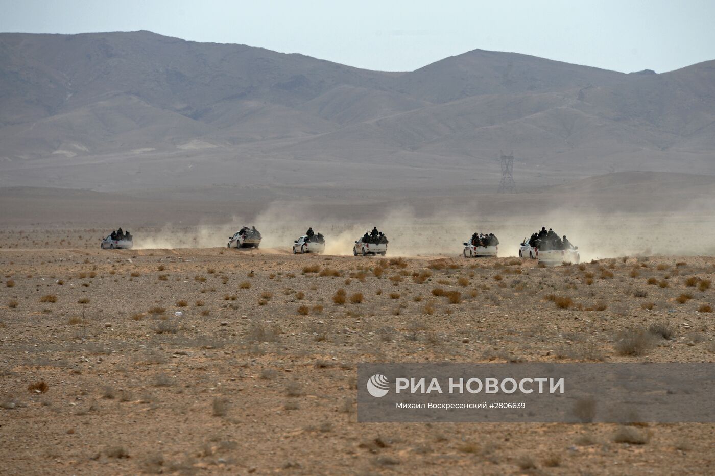 Боевые действия сирийской армии в окрестностях Пальмиры