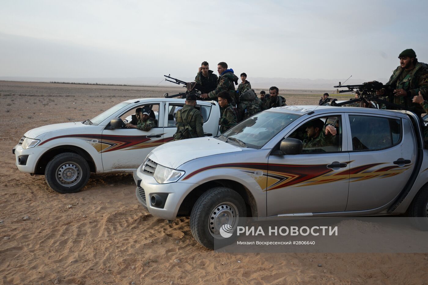 Боевые действия сирийской армии в окрестностях Пальмиры