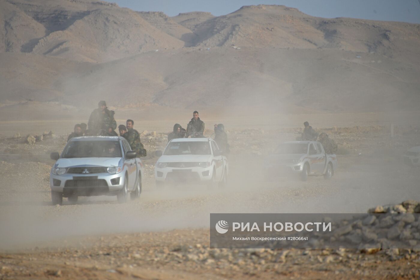 Боевые действия сирийской армии в окрестностях Пальмиры