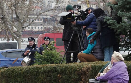Съемки фильма о событиях "Крымской весны" в Севастополе