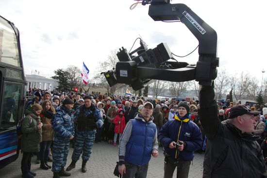 Съемки фильма о событиях "Крымской весны" в Севастополе