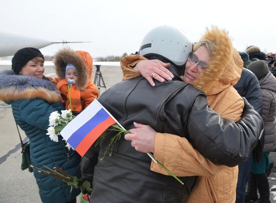 В Челябинскую область вернулись с авиабазы Хмеймим в Сирии три бомбардировщика Су-24М