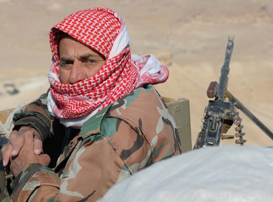 Позиции правительственной армии Сирии в окрестностях Пальмиры