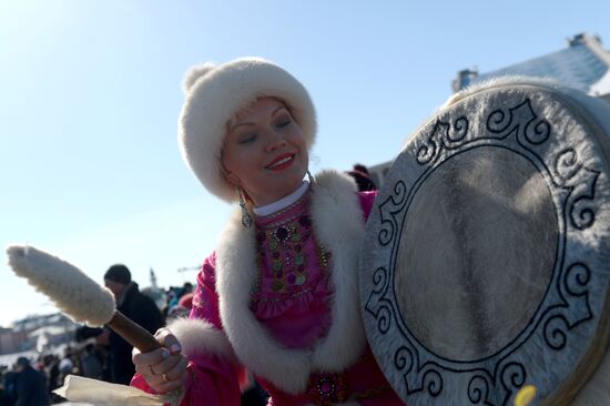 Празднование мусульманского праздника "Науруз" в Казани