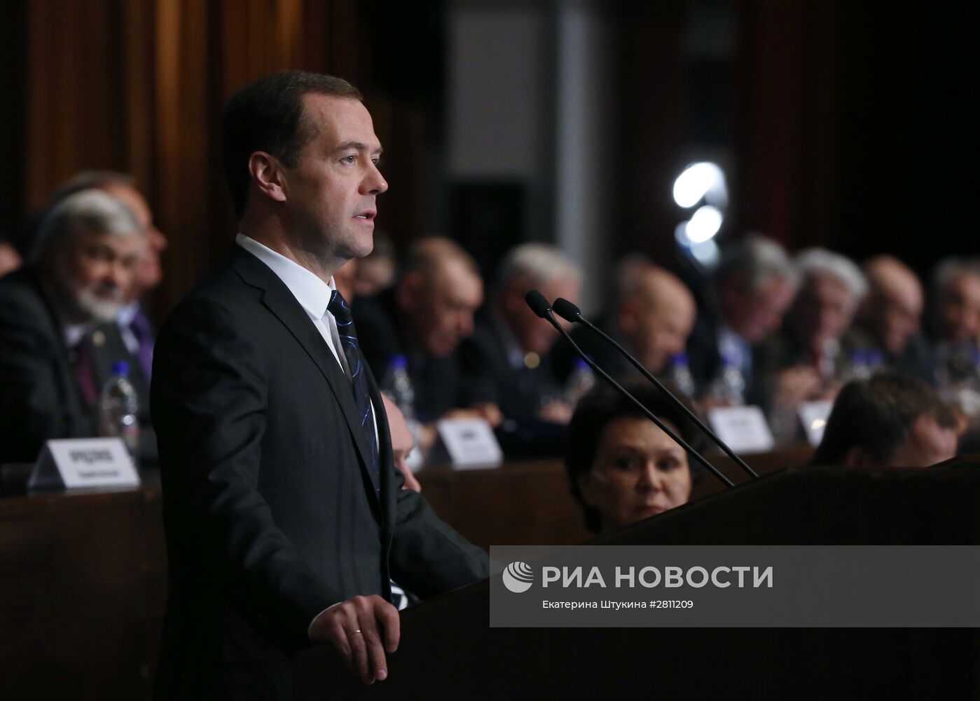 Премьер-министр РФ Д. Медведев выступил на общем собрании Российской академии наук