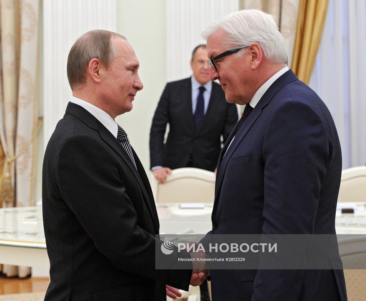 Рабочая встреча президента РФ В.Путина с главой МИД Германии Ф. Штайнмайером