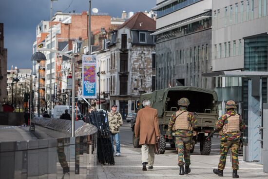 Ситуация в Брюсселе после серии взрывов в аэропорту и метро