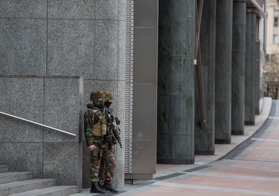 Ситуация в Брюсселе после серии взрывов в аэропорту и метро