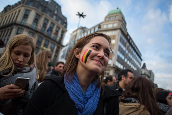 Ситуация в Брюсселе после серии взрывов в аэропорту и метро