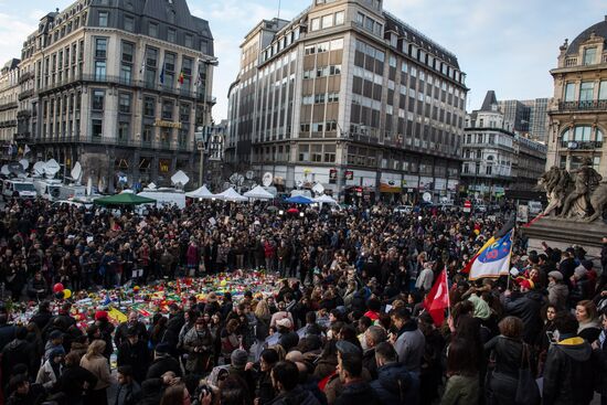 Ситуация в Брюсселе после серии взрывов в аэропорту и метро