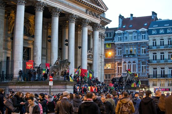 Ситуация в Брюсселе после серии взрывов в аэропорту и метро
