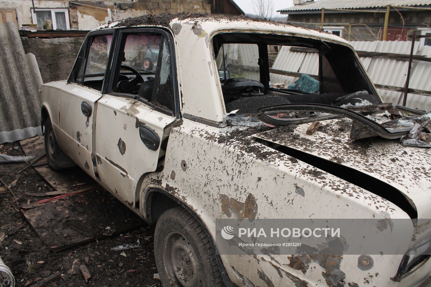Последствия обстрела Макеевки в Донецкой области