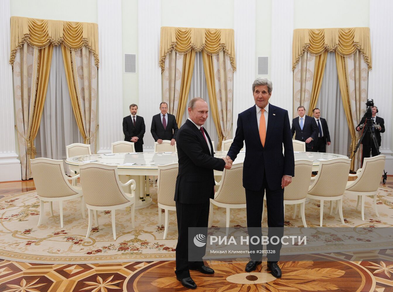 Встреча президента РФ В. Путина с государственным секретарем США Дж.Керри