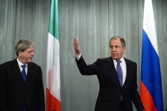 Встреча глав МИД РФ и Италии С.Лаврова с П.Джентилони