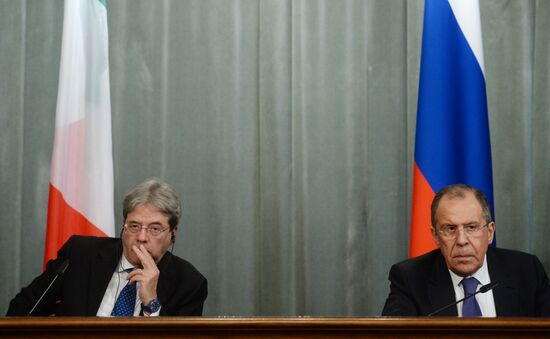 Встреча глав МИД РФ и Италии С.Лаврова с П.Джентилони