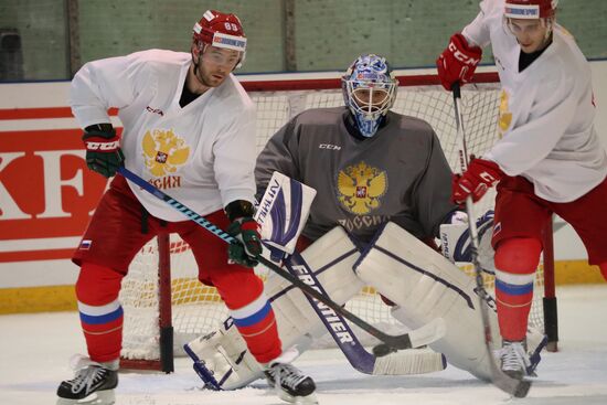 Хоккей. Тренировка сборной России