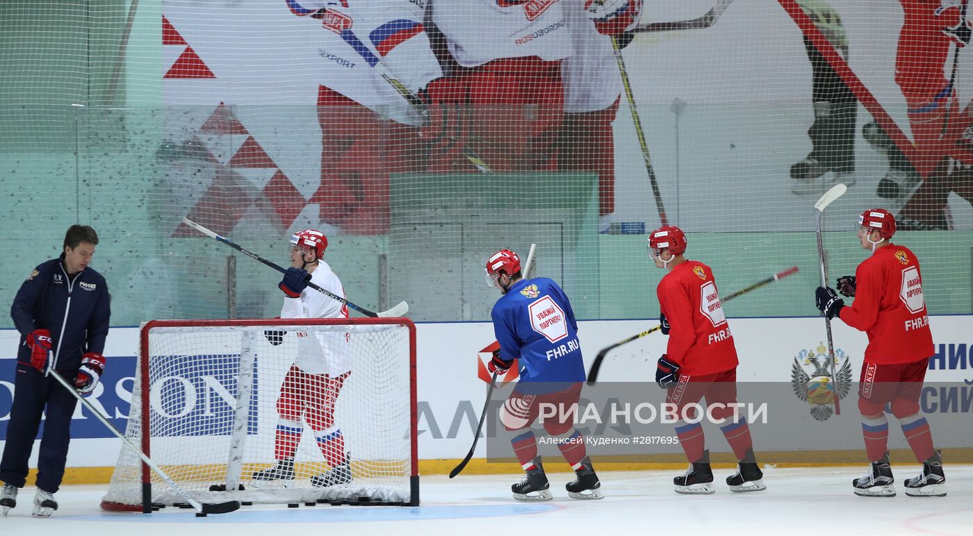 Хоккей. Тренировка сборной России