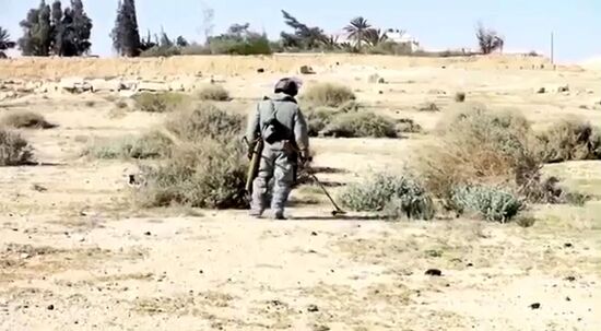 Российские саперы разминируют историческую часть Пальмиры