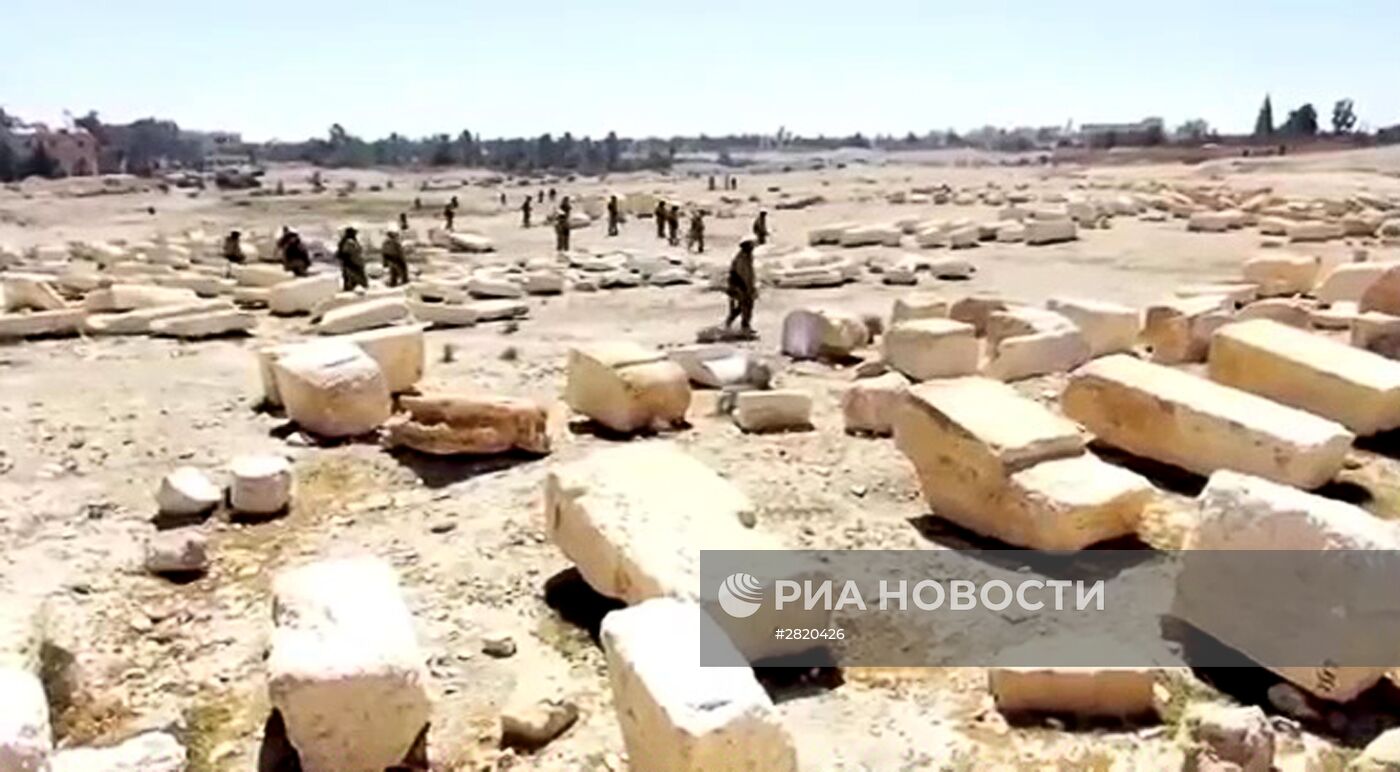Российские саперы разминируют историческую часть Пальмиры