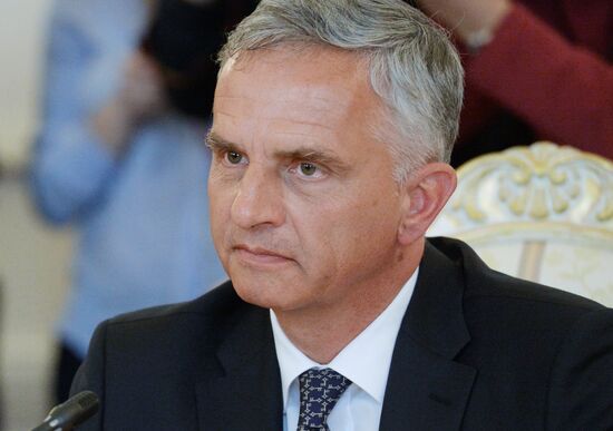 Встреча главы МИД РФ С. Лаврова с министром иностранных дел Швейцарии Д. Буркхальтером