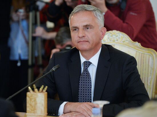 Встреча главы МИД РФ С. Лаврова с министром иностранных дел Швейцарии Д. Буркхальтером