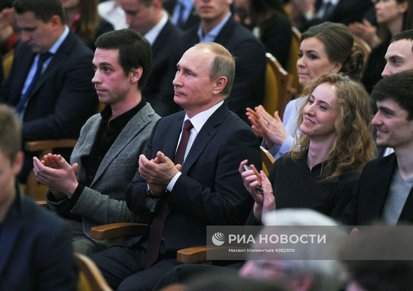 Президент РФ В. Путин посетил концерт Объединённого оркестра Мюнхенской филармонии и Мариинского театра