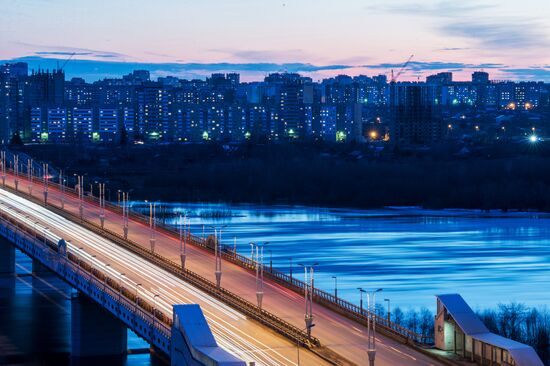 Ледоход на Иртыше в Омской области