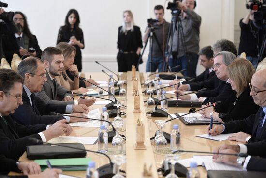 Встреча министров иностранных дел РФ и Аргентины С. Лаврова и С. Малькорры