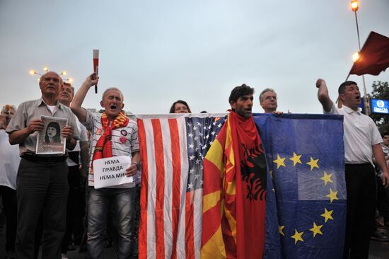 Митинги протеста в Македонии
