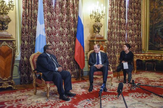 Встреча главы МИД РФ С. Лаврова с Премьер-министром Федеративной Республики Сомали О. Шермарке