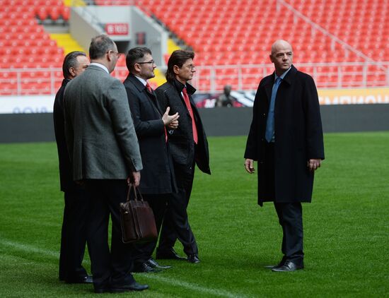 Президент ФИФА Д. Инфантино посетил стадион "Открытие Арена"