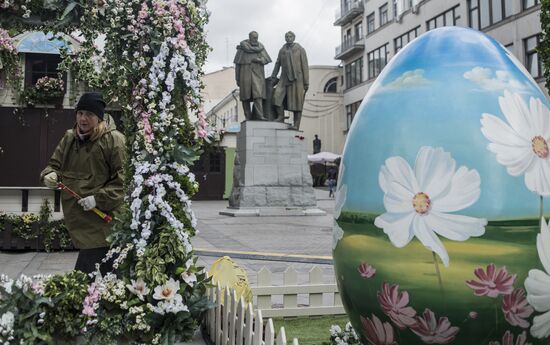 Подготовка к открытию фестиваля "Московская весна"