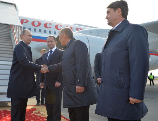 Рабочая поездка президента РФ В. Путина в Казань