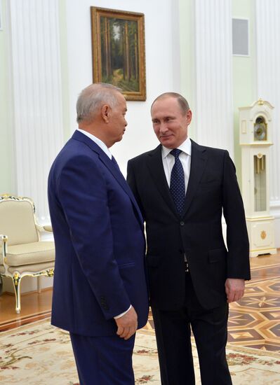 Встреча президента РФ В. Путина с президентом Узбекистана И. Каримовым