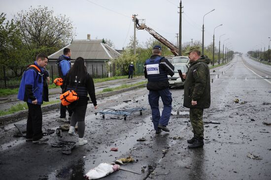 Обстрел КПП "Еленовка" в Донецкой области украинскими силовиками