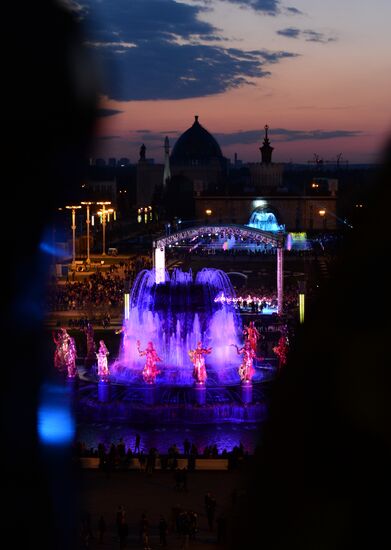 Запуск фонтанов на ВДНХ