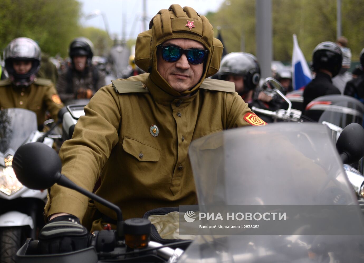 Открытие мотосезона "Ночные волки" в Москве