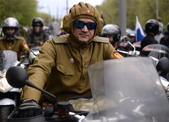 Открытие мотосезона "Ночные волки" в Москве