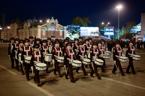 Репетиция парада Победы в Новосибирске