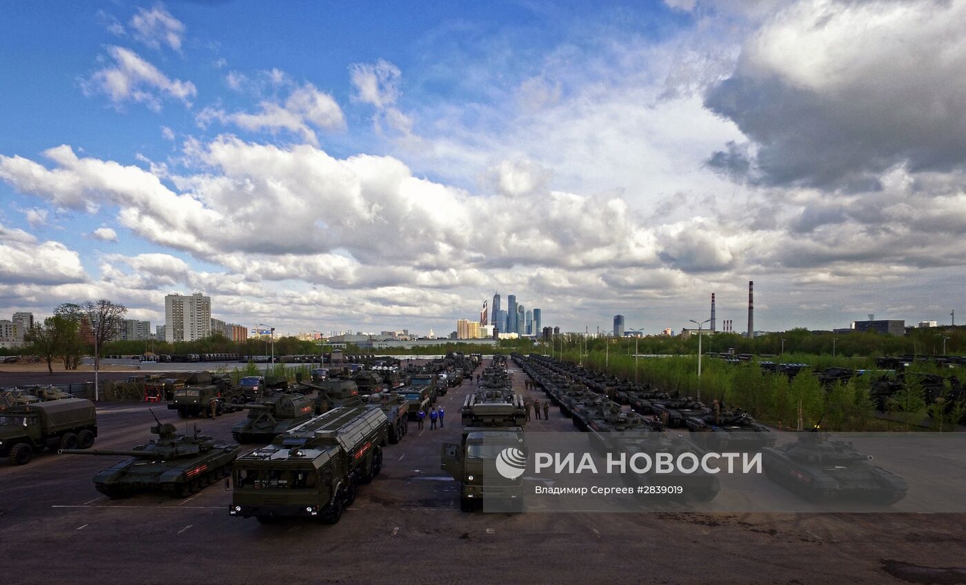 Подготовка к Параду Победы в Москве