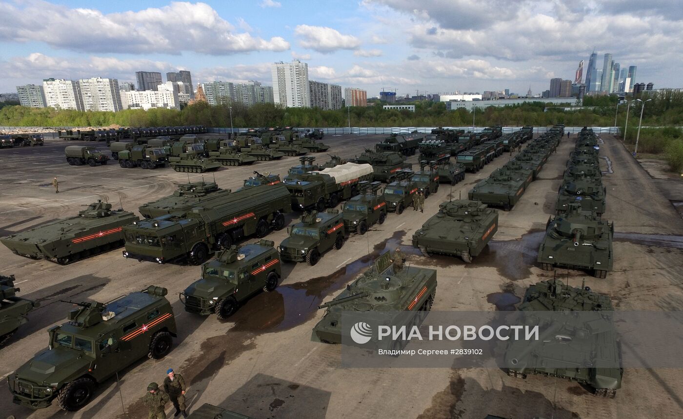 Подготовка к Параду Победы в Москве