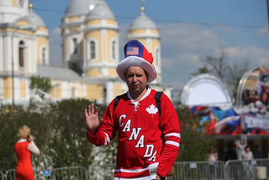 Хоккей. Чемпионат мира. Матч США - Канада