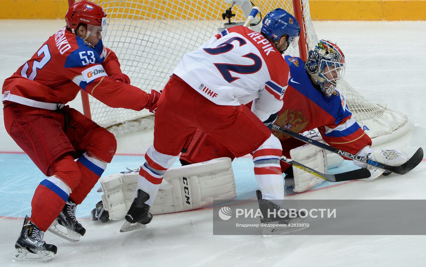 Хоккей. Чемпионат мира. Матч Чехия - Россия